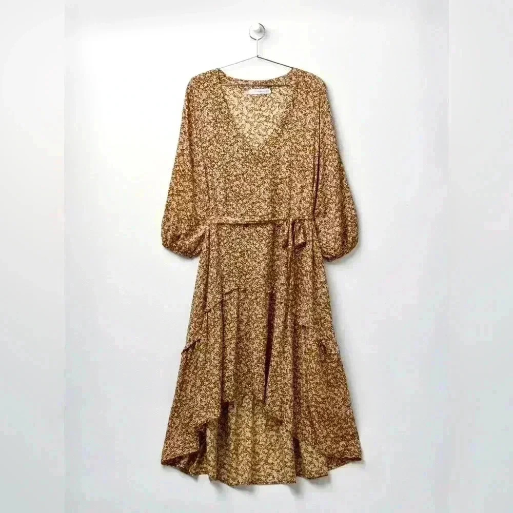 Faithful the Brand Madilda Mathiola print Peasant Dress Size 2